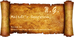 Maltár Georgina névjegykártya